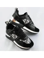 Černé dámské tenisky adidasky se zvýšenou podrážkou (666-20) Černé dámské tenisky adidasky se zvýšenou podrážkou (666-20)