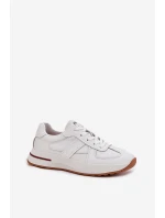 Kožené Dámské Sportovní Boty Tenisky Daniel Lopez Just Dare SS2D4042 Bílé Kožené Dámské Sportovní Boty Tenisky Daniel Lopez Just Dare SS2D4042 Bílé