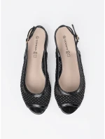 Moderní černé dámské sandály Obcas Moderní černé dámské sandály Obcas