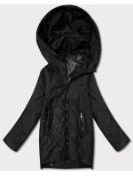 Lekka kurtka damska pikowana z kapturem Goodlookin czarna (B8588-1)