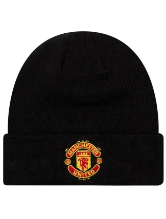 New Era Core Cuff Beanie Manchester United FC Kšiltovka 11213215 Black Jedna velikost