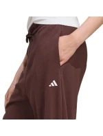 Dámské kalhoty adidas Essentials Small Logo French Terry Cuffed pants brown JX3864 dámské