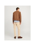 Bunda Jack&Jones ze syntetického semiše JJEDYLAN CLEAN JACKET NOOS 12261197 COGNAC