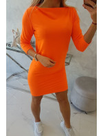 Klasické oranžové neonové šaty