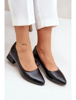 Kožené Lodičky Lewski 3118 Černé