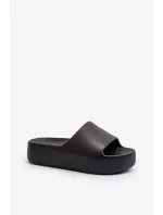 Dámské pantofle se silnou podrážkou černé Oreithano