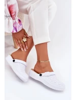 Dámské pěnové pantofle typu clogs Faylina – bílé
