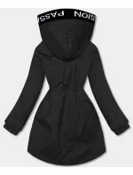Černá dámská oversize bunda parka (B8080-1)