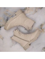 Kožené pohodlné zateplené boty Rieker W RKR613 beige