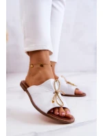 Zazoo Kožené 2659 Dámské Žabky Bílé