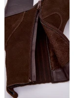 Dámské semišové “kovbojky” na sloupku – čokoládové Dylira