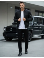 Pánská prošívaná bunda bomber černá TX2213