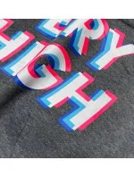 Tmavě šedá dámská tepláková mikina s potiskem (26012) Tmavě šedá dámská tepláková mikina s potiskem (26012)