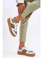 Dámská pohodlná sportovní obuv GOE LL2N4052 Bílo-béžová