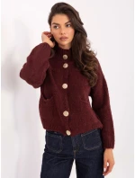 Dámský svetr Jumper MI SW WM218.02 Bordó - FPrice Dámský svetr Jumper MI SW WM218.02 Bordó - FPrice