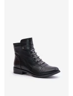 Zateplené dámské boty na plochém podpatku černé Labise