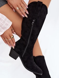 Kozačky Kovbojky Dámské Černé Jazelle