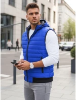 Modrá pánská vesta FashionStreet TX4268