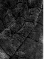 Černá dámská bunda - kožíšek s kapucí (br9746-1) Černá dámská bunda - kožíšek s kapucí (br9746-1)