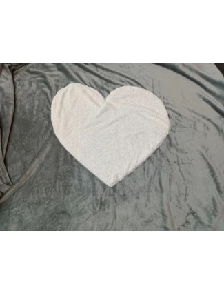 Semišová deka se srdíčkem šedá - Noidinotte