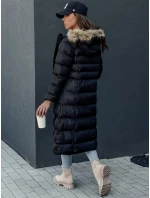 Dámský zimní kabát LUXWARM černý FashionStreet TY4374 Dámský zimní kabát LUXWARM černý FashionStreet TY4374