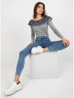 Dámské džínové kalhoty NM SP L12.14X Světle jeans modrá - FPrice Dámské džínové kalhoty NM SP L12.14X Světle jeans modrá - FPrice
