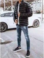 Pánská prošívaná bunda černá FashionStreet TX4250 Pánská prošívaná bunda černá FashionStreet TX4250