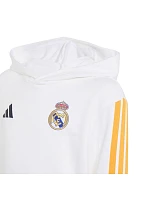 Adidas Real Madrid Dětská mikina s kapucí bílá KG2953 Adidas Real Madrid Dětská mikina s kapucí bílá KG2953