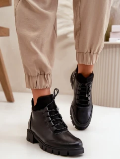 Nízké dámské boty s ekologickou kůží černé Erisabelle