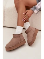 Semišové zimní boty pro ženy na platformě Vinceza 97962 béžové Semišové zimní boty pro ženy na platformě Vinceza 97962 béžové