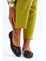 Pohodlné kožené dámské baleríny Černe Luka Pohodlné kožené dámské baleríny Černe Luka