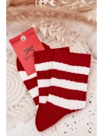 Dámské Vánoční Punčochy V Proužky Červeno-Bílé Dámské Vánoční Punčochy V Proužky Červeno-Bílé