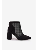Dámské botky na sloupku D&A – černé Dámské botky na sloupku D&A – černé