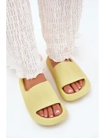 Dámské Lehké Pěnové Pantofle Na Tlusté Podešvi Limetkové Querceria