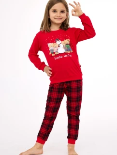 Cornette Dětské dívčí pyžamo 594/185 Zimní délka/r Vánoce 86-128