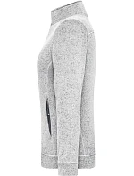 Daiber JN 897 Dámská pracovní pletená fleece bunda - Solid 02.0897 white melange/carbon