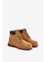 Zimní Semišové Boty Pro Muže Big Star OO174136 HI-POLY SYSTEM Camel