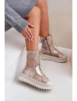 Kožené Semišové Boty Na Platformě Zateplené Maciejka 06565-04 Béžové Kožené Semišové Boty Na Platformě Zateplené Maciejka 06565-04 Béžové