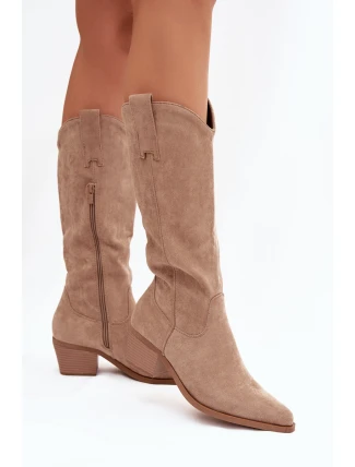 Kozačky Kovbojky Dámské Khaki Jazelle