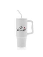 MOJE KÁVIČKA - bílý cestovní termohrnek 900 ml
