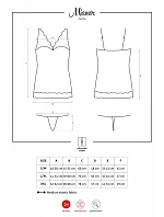 Elegantní košilka Miamor chemise bordó - Obsessive Elegantní košilka Miamor chemise bordó - Obsessive