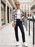 Dámské skinny džíny s vysokým pasem, tmavě modré, FashionStreet UY3097 Dámské skinny džíny s vysokým pasem, tmavě modré, FashionStreet UY3097