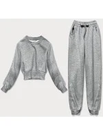 Světle šedý dámský dres - mikina a kalhoty (8C78-2) Světle šedý dámský dres - mikina a kalhoty (8C78-2)
