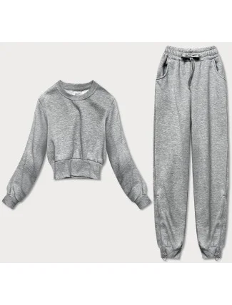 Světle šedý dámský dres - mikina a kalhoty (8C78-2) Světle šedý dámský dres - mikina a kalhoty (8C78-2)
