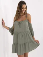 Dámské šaty-TW-SK-BI-80840.20 khaki Dámské šaty-TW-SK-BI-80840.20 khaki