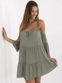 Dámské šaty-TW-SK-BI-80840.20 khaki