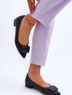 Klasické baleríny s zdobením černe Rivea