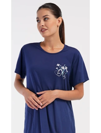 Dámské domácí šaty s krátkým rukávem Janette Dámské domácí šaty s krátkým rukávem Janette