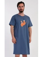 Pánská noční košile s krátkým rukávem Pohodář Pánská noční košile s krátkým rukávem Pohodář