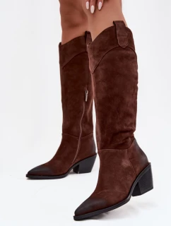 Kozačky na podpatku model 219399 Step in style